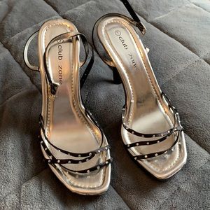 Only worn once - high heels with rhinestones